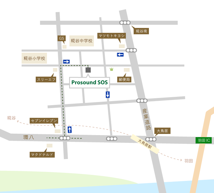 環八からのルート